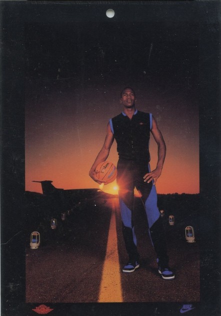 1982-92 Nike Poster Cards #290858 Michael Jordan - Black and Blue (1985) Front