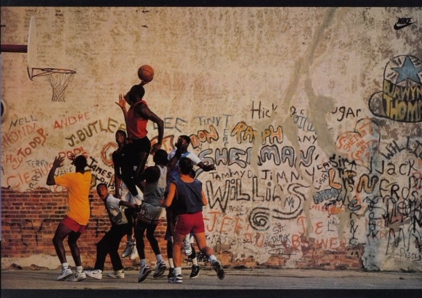 1982-92 Nike Poster Cards #290891 Michael Jordan - Playground (1989) Front