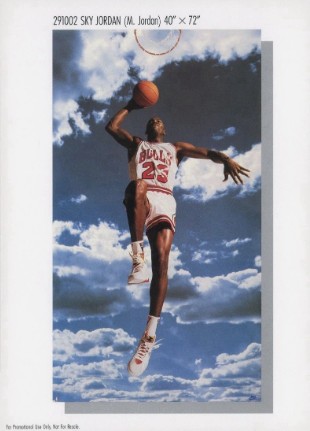 1982-92 Nike Poster Cards #291002 Michael Jordan - Sky Jordan (1992) Front