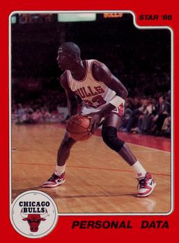 1986 Star Michael Jordan #9 Michael Jordan / Personal Data Front
