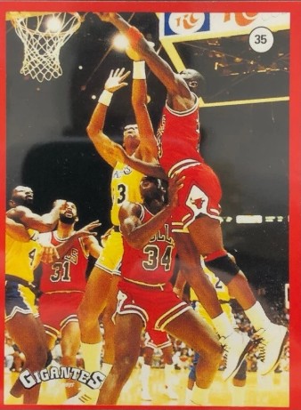 1987-88 Gigantes de la NBA Stickers (Spain) #35 Michael Jordan Front