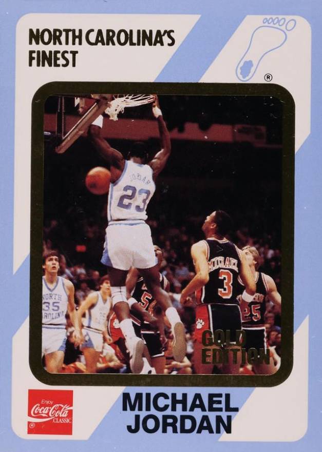 1989 Collegiate Collection North Carolina's Finest - Gold Edition #15 Michael Jordan Front