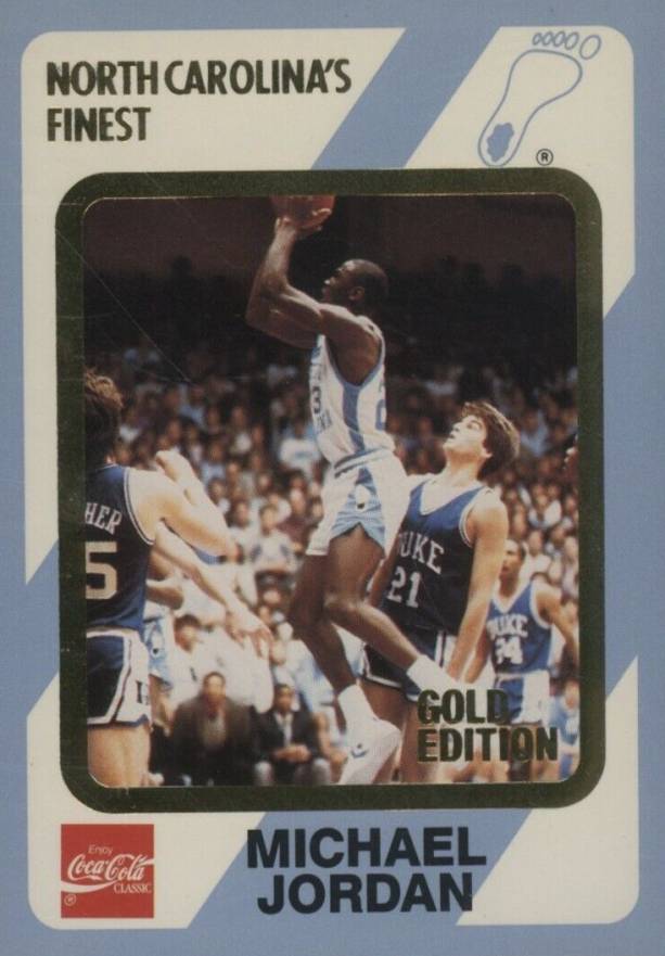 1989 Collegiate Collection North Carolina's Finest - Gold Edition #18 Michael Jordan Front