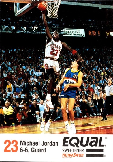 1989-90 Nutrasweet Equal Chicago Bulls #NNO Michael Jordan Front