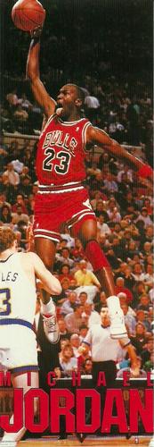 1990 Costacos Brothers Sports NBA Postcards #NNO Michael Jordan - Red "Away" Jersey Front