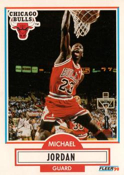 1990-91 Fleer #26 Michael Jordan - UER: States he led league in scoring 3 straight years, should be 4 Front