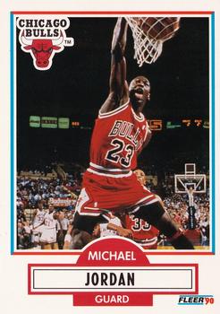 1990-91 Fleer #26 Michael Jordan - VAR: No black line between gray and yellow sections on back Front