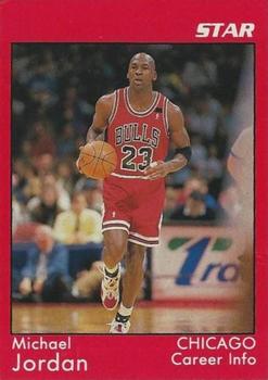 1991 Star Michael Jordan - Red Border #2 Michael Jordan - Career Info Front