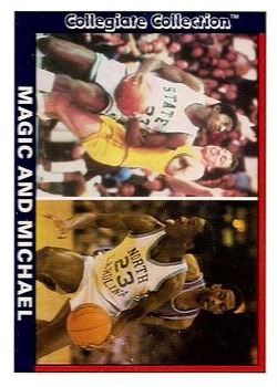 1991-92 Collegiate Collection 12th National #NNO Magic Johnson / Michael Jordan Front