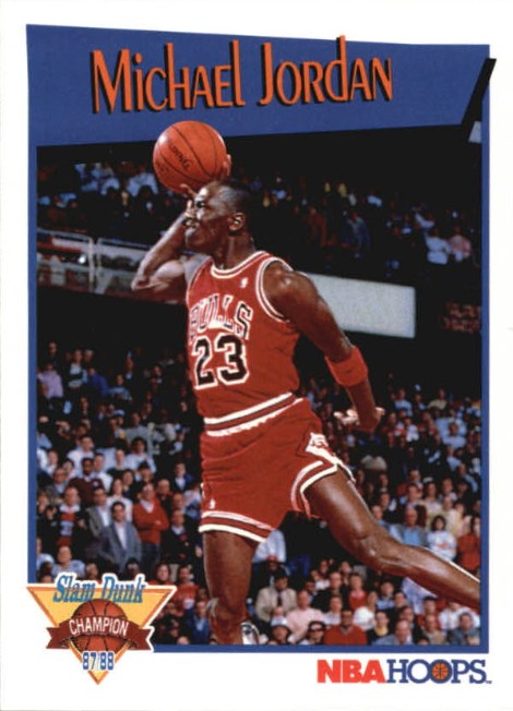 1991-92 Hoops - Slam Dunk #IV Michael Jordan Front