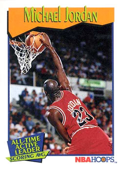 1991-92 Hoops #536 Michael Jordan Front