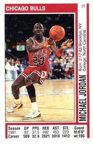 1991-92 Panini Stickers #116 Michael Jordan Front
