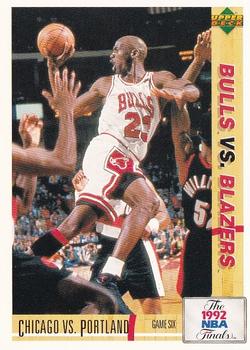 1991-92 Upper Deck Italian #177 Chicago vs. Portland - VAR: Hologram on back is 1992 style (Diamond logo) Front