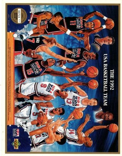 1991-92 Upper Deck Sheets #NNO 1992 USA Basketball Team Front