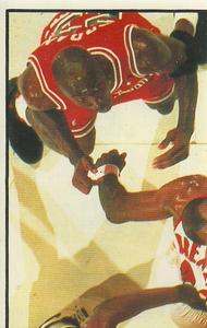 1992-93 Panini Stickers #17 1992 NBA Finals (Action scene/upper right) Front