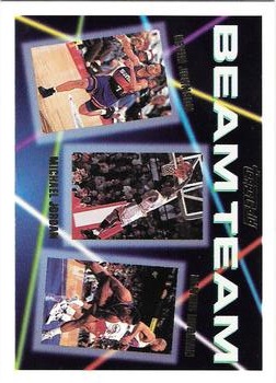 1992-93 Topps - Beam Team Gold #3 Kevin Johnson / Michael Jordan / Dennis Rodman Front
