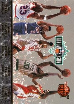 1992-93 Ultra - Jam Session Exchange #NNO Jam Session Rank 11-20 (Tim Perry / Duane Causwell / Scottie Pippen / Robert Parish / Stacey Augmon / Michael Jordan / Karl Malone / John Williams / Horace Grant / Orlando Woolridge) Front