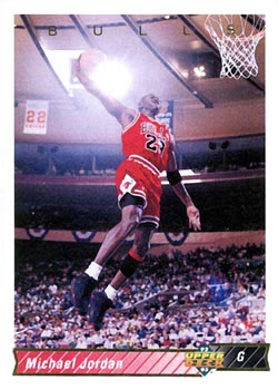 1992-93 Upper Deck #23 Michael Jordan - VAR: Hologram on back is 1993 style (Upper Deck text and diamond logo) Front