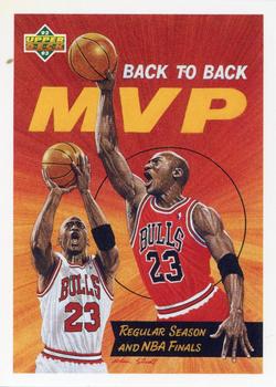 1992-93 Upper Deck #67 Michael Jordan - Back-to-Back MVP; VAR: Hologram on back is 1992 style (Diamond logo) Front