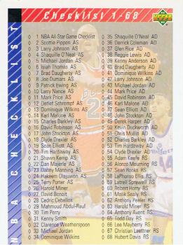 1992-93 Upper Deck European (French) #254 Checklist 1-128 Front