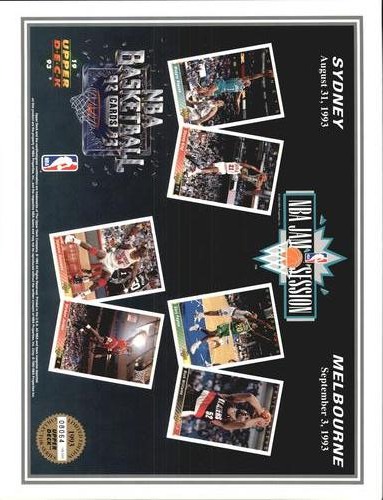 1992-93 Upper Deck Sheets #NNO Michael Jordan / Stacey King / Gary Payton / Muggsy Bogues / Buck Williams /Hakeem Olajuwon Front