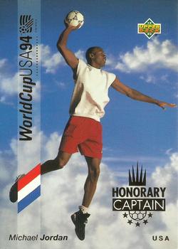 1993 Upper Deck World Cup Preview English/Spanish - Honorary Captains Gold #HC3 Michael Jordan Front