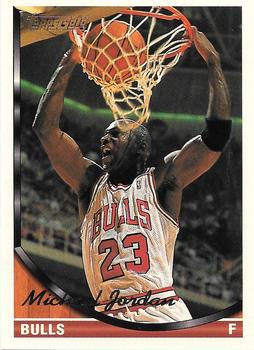 1993-94 Topps - Gold #23 Michael Jordan - UER: Listed as Forward born 4/3/1968, should be Guard born 2/17/1963 Front