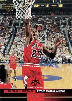 1993-94 Upper Deck - Michael Jordan Mr. June #MJ8 Michael Jordan - Record Scoring Average Front