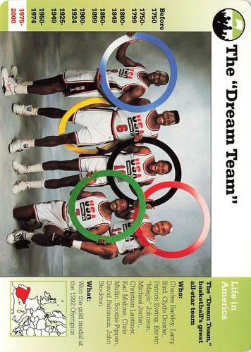1994-01 Grolier Story of America Cards #60.10 The "Dream Team" Front