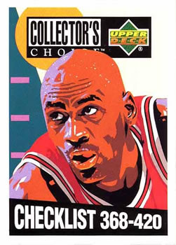 1994-95 Collector's Choice #420 Michael Jordan - Checklist: 368-420 Front