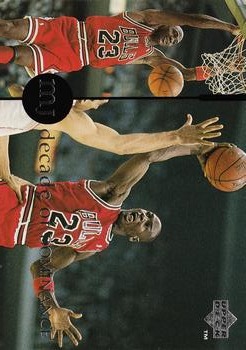 1994-95 Collector's Choice French - Michael Jordan Rare Air Decade of Dominance #J10 Michael Jordan Front