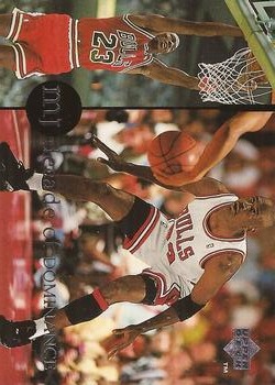 1994-95 Collector's Choice French - Michael Jordan Rare Air Decade of Dominance #J6 Michael Jordan Front