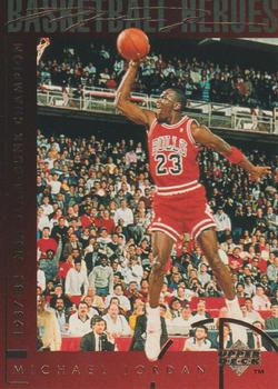 1994-95 Upper Deck - Basketball Heroes: Michael Jordan #39 Michael Jordan - 1987-88 NBA Slam Dunk Champion Front