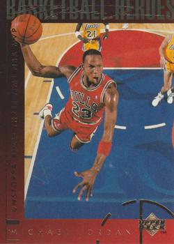 1994-95 Upper Deck - Basketball Heroes: Michael Jordan #40 Michael Jordan - Unstoppa-bull: Three-Time NBA MVP Front