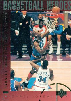 1994-95 Upper Deck - Basketball Heroes: Michael Jordan #41 Michael Jordan - 1985-93 Nine-Time NBA All-Star Front