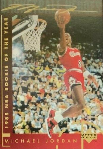 1994-95 Upper Deck - Basketball Heroes: Michael Jordan Jumbo #37 Michael Jordan - 1985 NBA Rookie of the Year Front