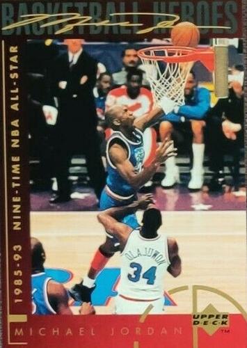 1994-95 Upper Deck - Basketball Heroes: Michael Jordan Jumbo #41 Michael Jordan - 1985-93 Nine-Time NBA All-Star Front