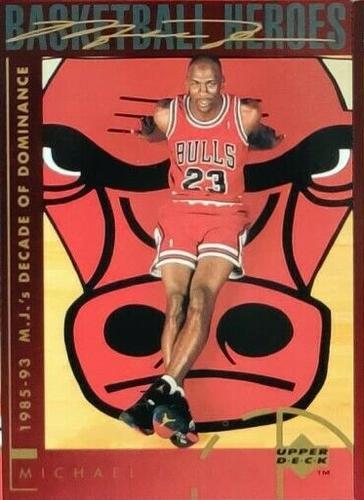 1994-95 Upper Deck - Basketball Heroes: Michael Jordan Jumbo #44 Michael Jordan - 1985-93 M.J.'s Decade of Dominance Front