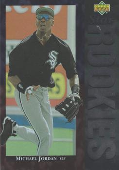 1995 Upper Deck Authenticated Michael Jordan Star Rookies Jumbo #19 Michael Jordan Front