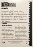1995 Upper Deck Michael Jordan Milk Caps #NNO Michael Jordan - Slammers Checklist / Instructions Front