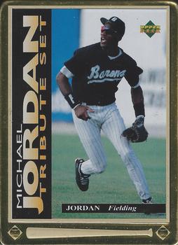 1995 Upper Deck Michael Jordan Tribute Set #JT5 Michael Jordan - Fielding Front