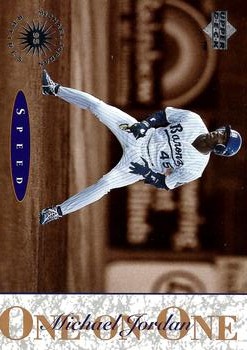 1995 Upper Deck Minor League - Michael Jordan One On One #4 Michael Jordan - Speed Front