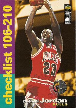 1995-96 Collector's Choice - Player's Club #210 Michael Jordan - Checklist: 106-210 Front
