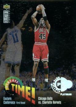 1995-96 Collector's Choice - Player's Club Platinum #353 Chicago Bulls vs. Charlotte Hornets - Eastern Conference First Round Front