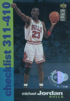 1995-96 Collector's Choice - Player's Club Platinum #410 Michael Jordan - Checklist: 311-410 Front