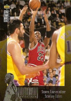 1995-96 Collector's Choice - The Jordan Collection #JC9 Michael Jordan - Seven Consecutive Scoring Titles Front