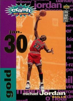 1995-96 Collector's Choice - You Crash the Game Gold: Assists/Rebounds #C1 Michael Jordan - VAR: 1/30/96 L Front