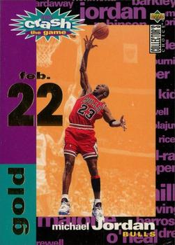 1995-96 Collector's Choice - You Crash the Game Gold: Assists/Rebounds #C1 Michael Jordan - VAR: 2/22/96 L Front