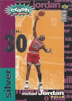 1995-96 Collector's Choice - You Crash the Game Silver: Assists/Rebounds #C1 Michael Jordan - VAR: 1/30/96 L Front