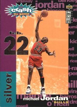1995-96 Collector's Choice - You Crash the Game Silver: Assists/Rebounds #C1 Michael Jordan - VAR: 2/22/96 L Front